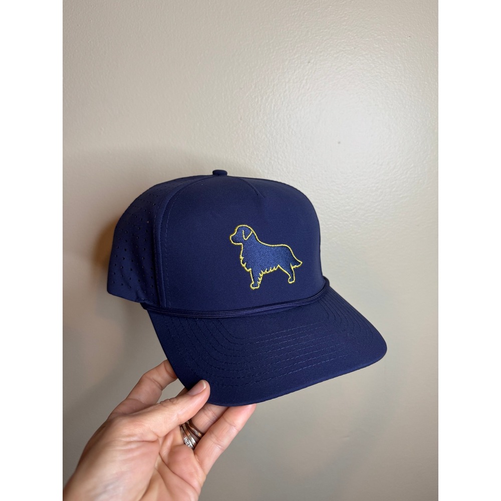 Clubhouse Golf Navy Blue Golden Retriever Performance Rope Snapback Hat
